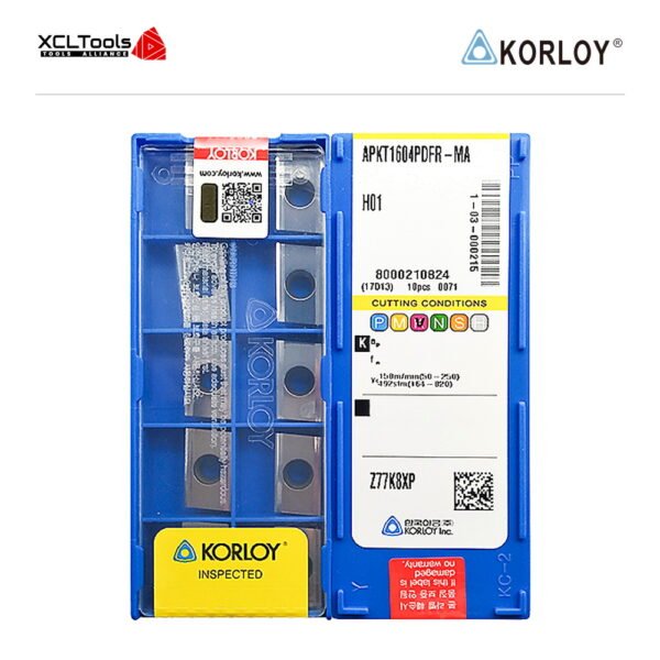 Korloy APKT1604PDFR-MA H01 CNC Cutting Insert - XCLTOOLS