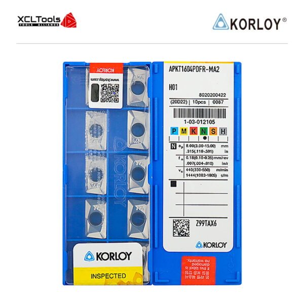 Korloy APKT1604PDFR-MA2 H01 CNC Cutting Insert - XCLTOOLS