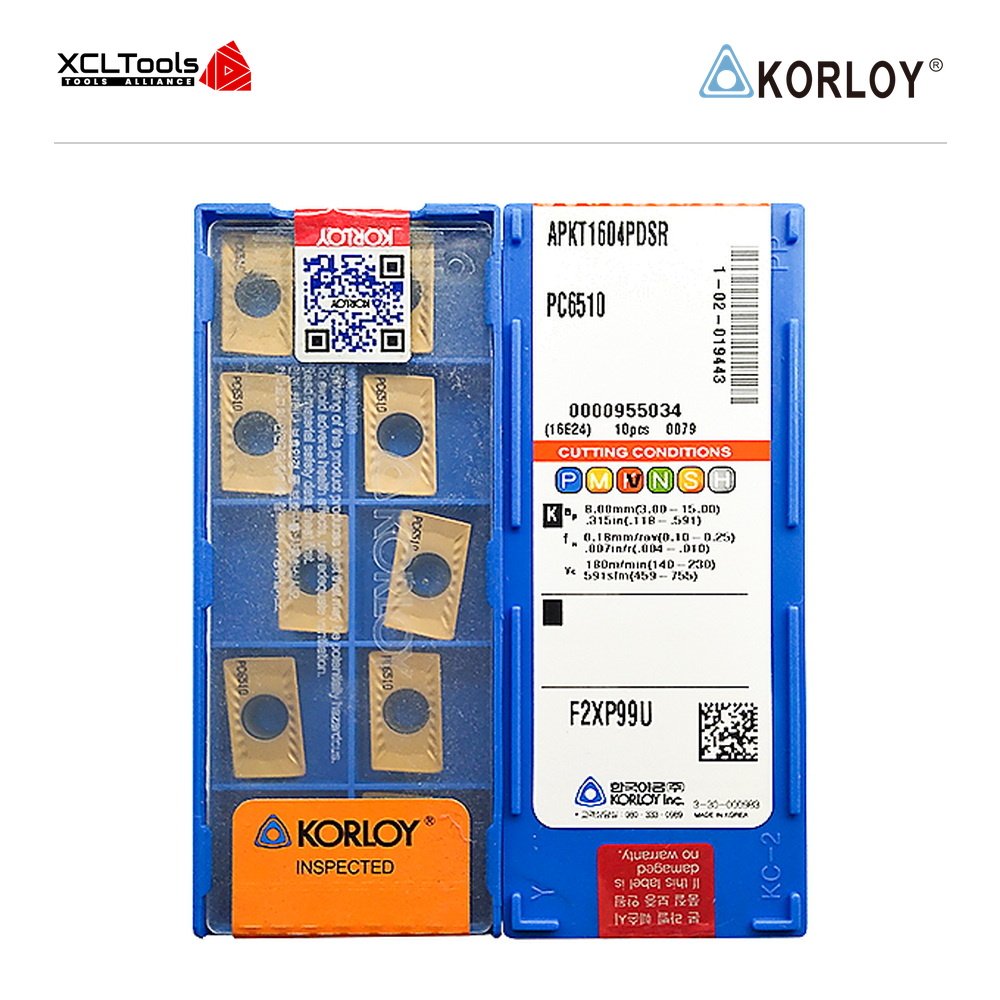 Korloy APKT1604PDSR PC6510 CNC Cutting Insert - XCLTOOLS Korloy APKT1604PDSR PC6510 CNC Cutting Insert - XCLTOOLS