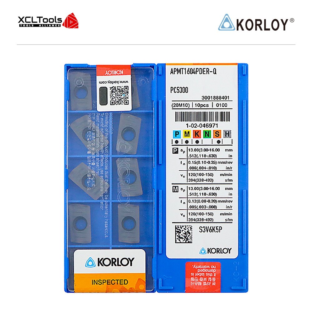 Korloy APMT1604PDER-Q PC5300 CNC Cutting Insert - XCLTOOLS Korloy APMT1604PDER-Q PC5300 CNC Cutting Insert - XCLTOOLS