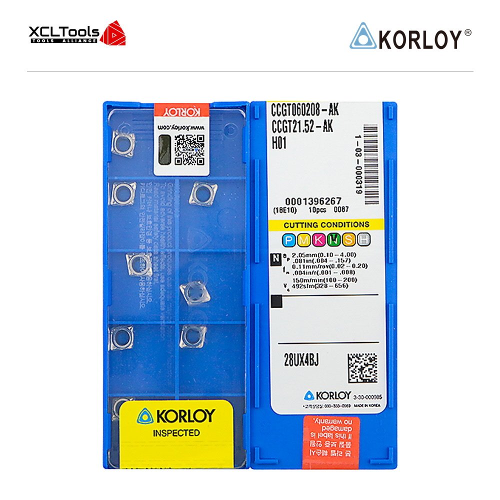 Korloy CCGT060208-AK H01 CNC Cutting Insert - XCLTOOLS Korloy CCGT060208-AK H01 CNC Cutting Insert - XCLTOOLS
