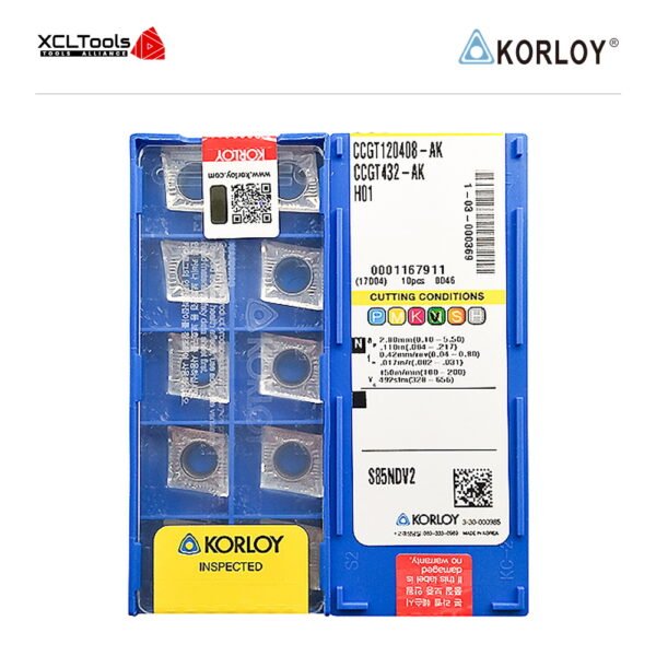 Korloy CCGT120408-AK H01 CNC Cutting Insert - XCLTOOLS