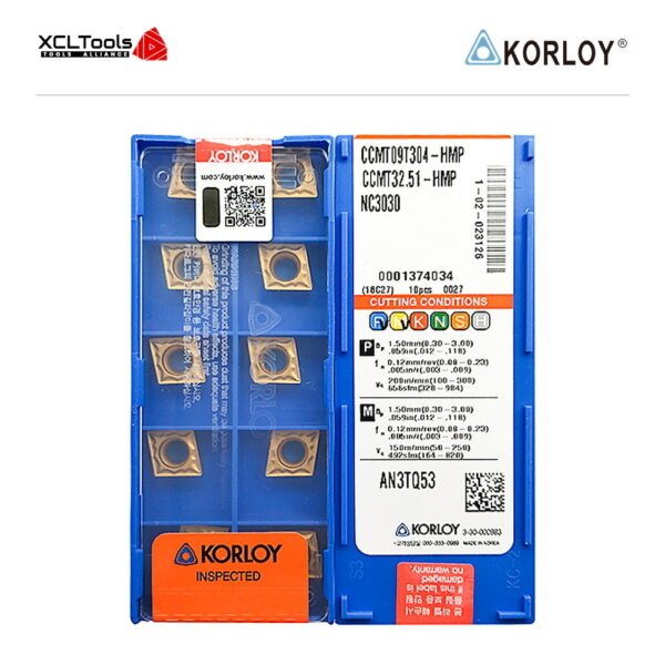Korloy CCMT09T304-HMP NC3030 CNC Cutting Insert - XCLTOOLS