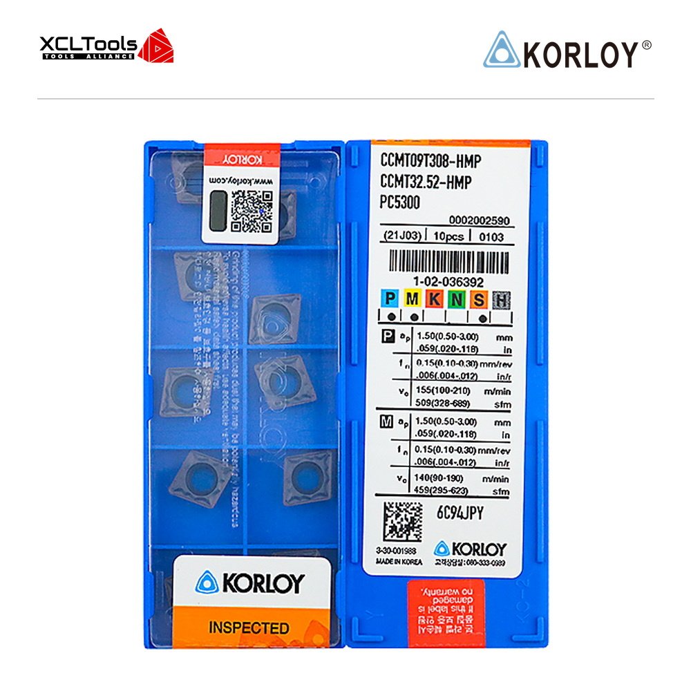 Korloy CCMT09T308-HMP PC5300 CNC Cutting Insert - XCLTOOLS Korloy CCMT09T308-HMP PC5300 CNC Cutting Insert - XCLTOOLS