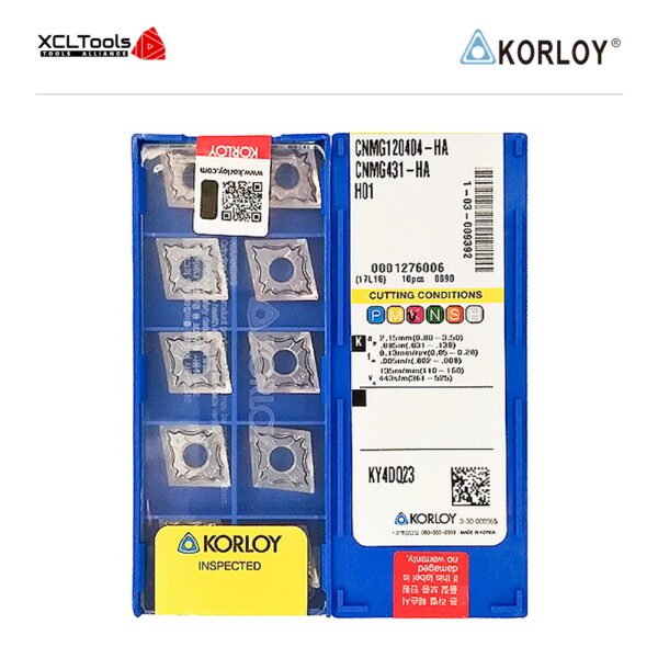Korloy CNMG120404-HA H01 CNC Cutting Insert - XCLTOOLS