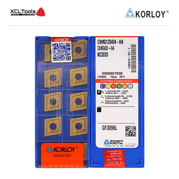 Korloy CNMG120404-HA NC3020 CNC Cutting Insert - XCLTOOLS
