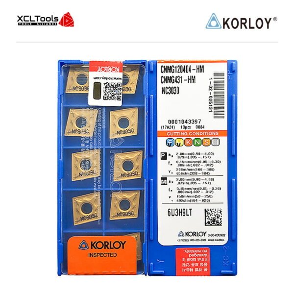 Korloy CNMG120404-HM NC3030 CNC Cutting Insert - XCLTOOLS