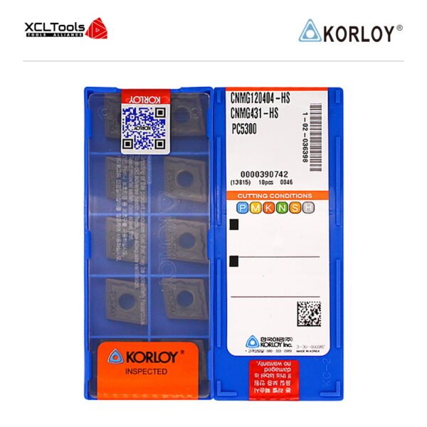 Korloy CNMG120404-HS PC5300 CNC Cutting Insert - XCLTOOLS
