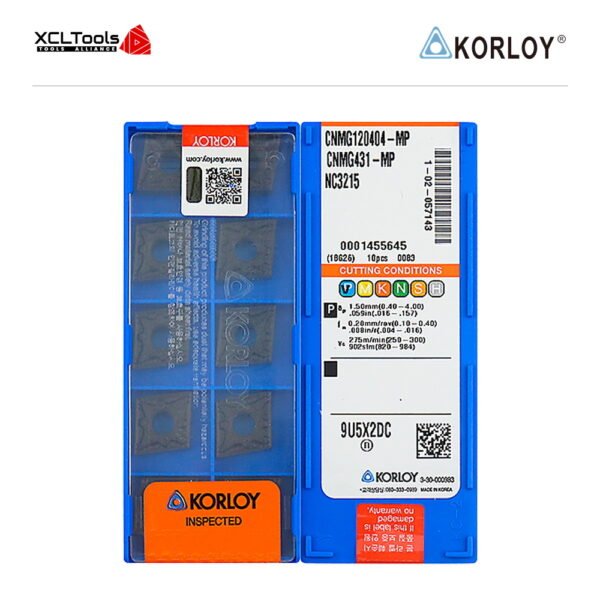 Korloy CNMG120404-MP NC3215 CNC Cutting Insert - XCLTOOLS