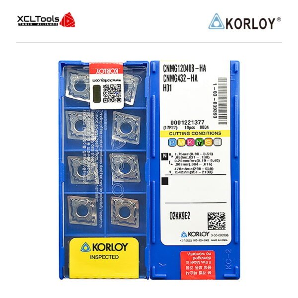 Korloy CNMG120408-HA H01 CNC Cutting Insert - XCLTOOLS