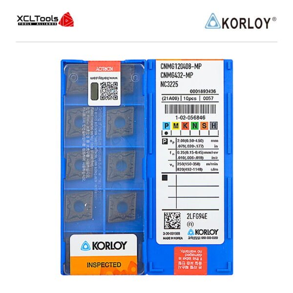 Korloy CNMG120408-MP NC3225 CNC Cutting Insert - XCLTOOLS