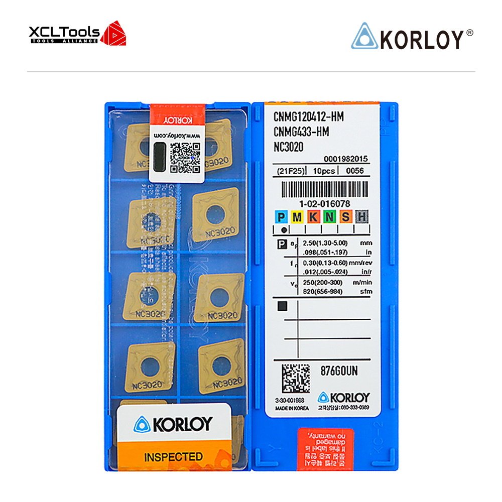Korloy CNMG120412-HM NC3020 CNC Cutting Insert - XCLTOOLS Korloy CNMG120412-HM NC3020 CNC Cutting Insert - XCLTOOLS