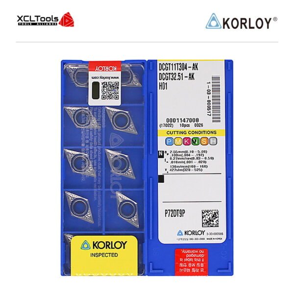 Korloy DCGT11T304-AK H01 CNC Cutting Insert - XCLTOOLS