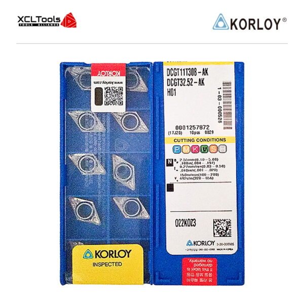 Korloy DCGT11T308-AK H01 CNC Cutting Insert - XCLTOOLS