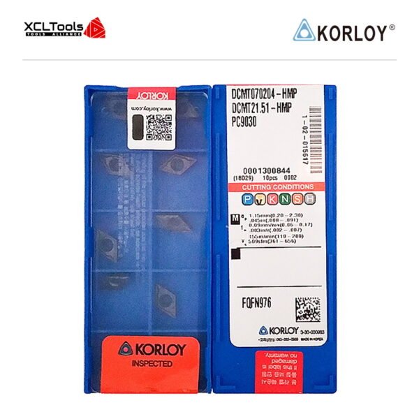 Korloy DCMT070204-HMP PC9030 CNC Cutting Insert - XCLTOOLS