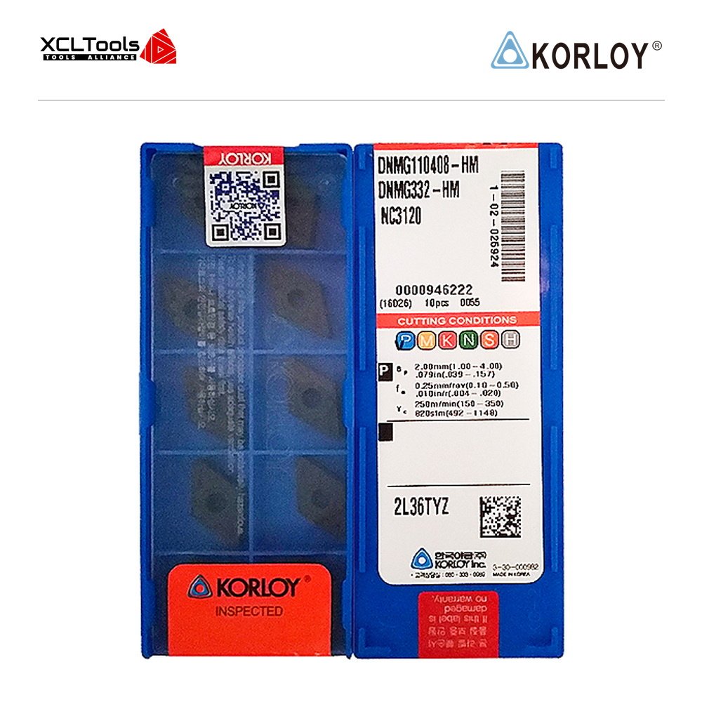 Korloy DNMG110408-HM NC3120 CNC Cutting Insert - XCLTOOLS Korloy DNMG110408-HM NC3120 CNC Cutting Insert - XCLTOOLS