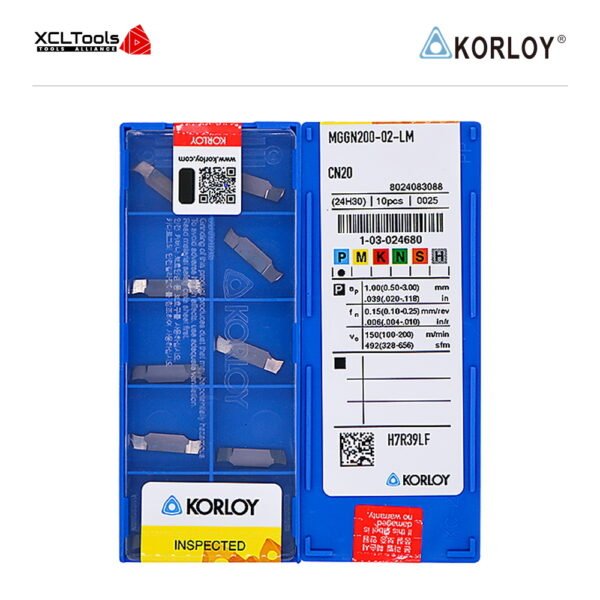 Korloy MGGN200-02-LM CN20 CNC Cutting Insert - XCLTOOLS