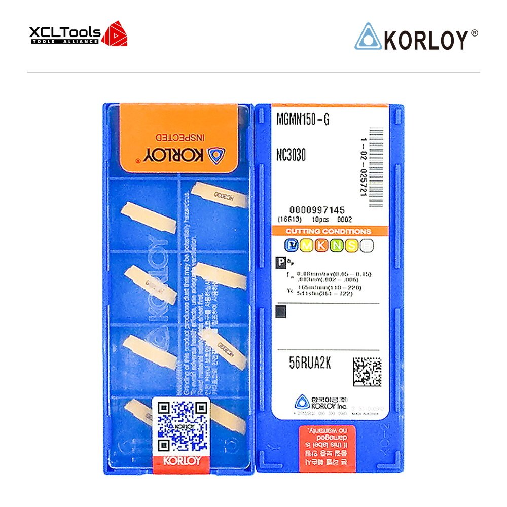 Korloy MGMN150-G NC3030 CNC Cutting Insert - XCLTOOLS Korloy MGMN150-G NC3030 CNC Cutting Insert - XCLTOOLS