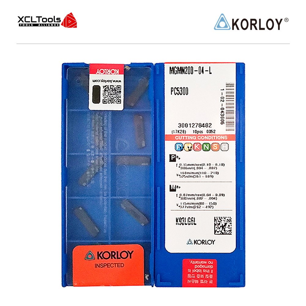 Korloy MGMN200-04-L PC5300 CNC Cutting Insert - XCLTOOLS Korloy MGMN200-04-L PC5300 CNC Cutting Insert - XCLTOOLS