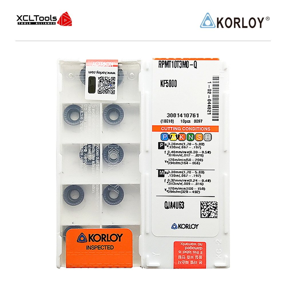 Korloy RPMT10T3MO-Q KF5800 CNC Cutting Insert - XCLTOOLS Korloy RPMT10T3MO-Q KF5800 CNC Cutting Insert - XCLTOOLS