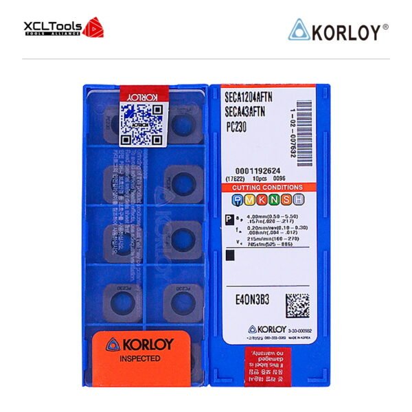 Korloy SECA1204AFTN PC230 CNC Cutting Insert - XCLTOOLS