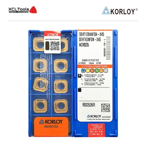 Korloy SEHT1204AFSN-X45 NCM335 CNC Cutting Insert - XCLTOOLS