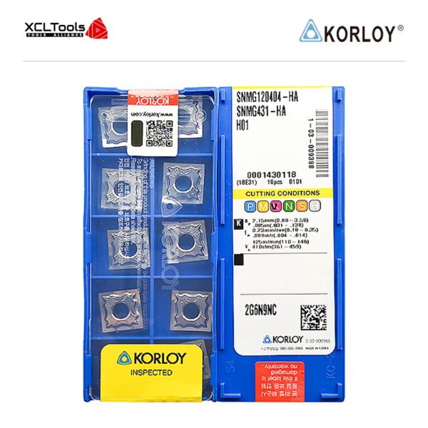 Korloy SNMG120404-HA H01 CNC Cutting Insert - XCLTOOLS