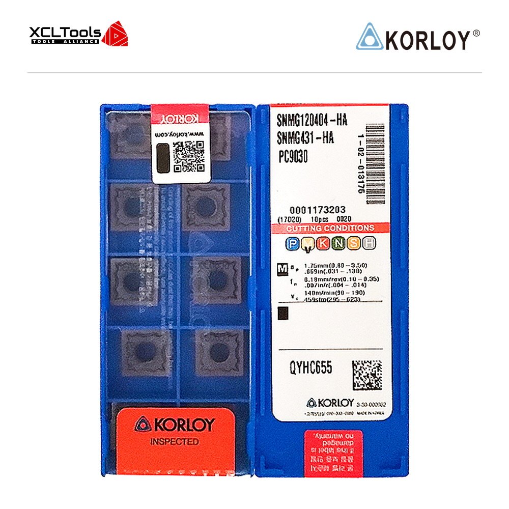Korloy SNMG120404-HA PC9030 CNC Cutting Insert - XCLTOOLS Korloy SNMG120404-HA PC9030 CNC Cutting Insert - XCLTOOLS