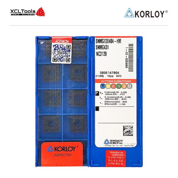 Korloy SNMG120404-HM NC3120 CNC Cutting Insert - XCLTOOLS