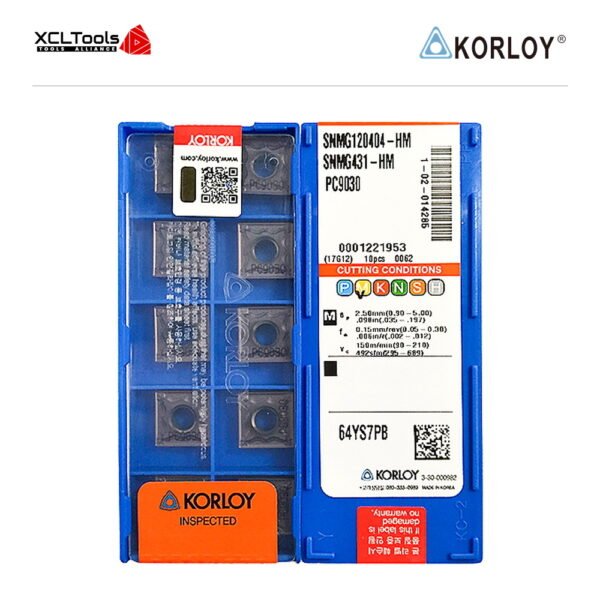 Korloy SNMG120404-HM PC9030 CNC Cutting Insert - XCLTOOLS