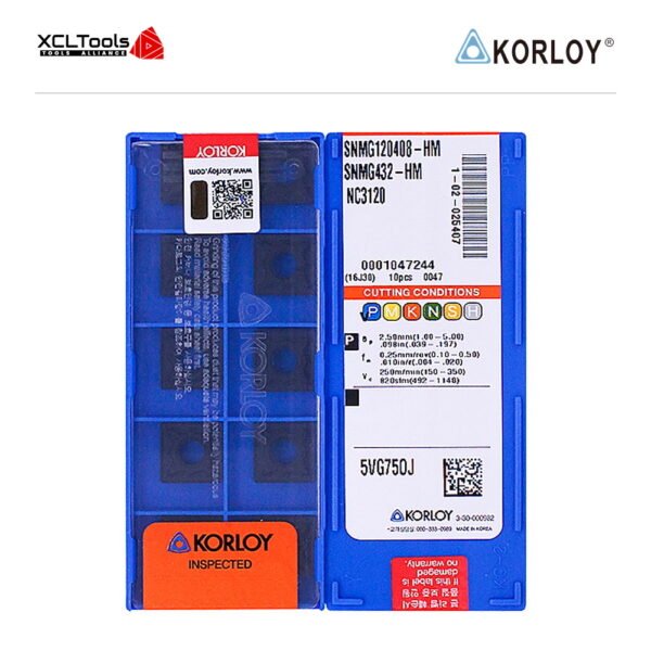 Korloy SNMG120408-HM NC3120 CNC Cutting Insert - XCLTOOLS