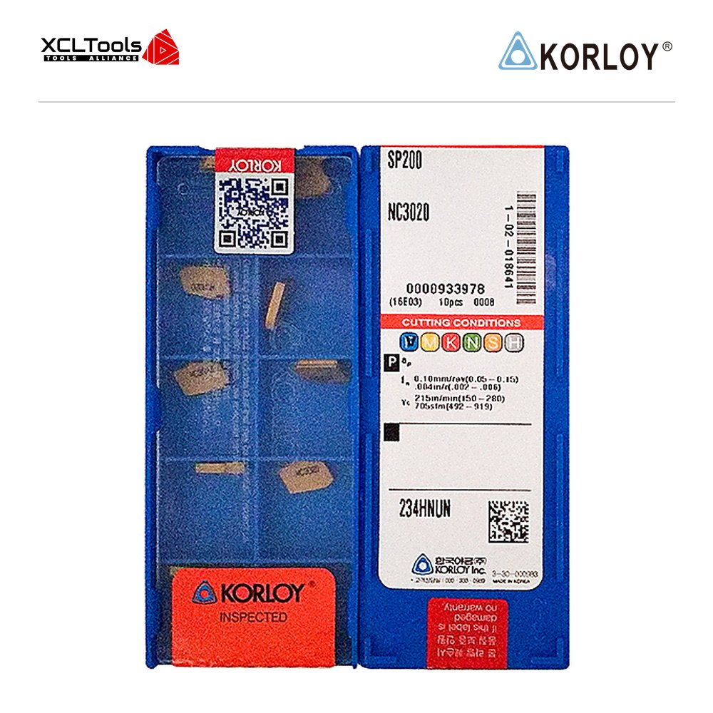Korloy SP200 NC3020 CNC Cutting Insert - XCLTOOLS Korloy SP200 NC3020 CNC Cutting Insert - XCLTOOLS