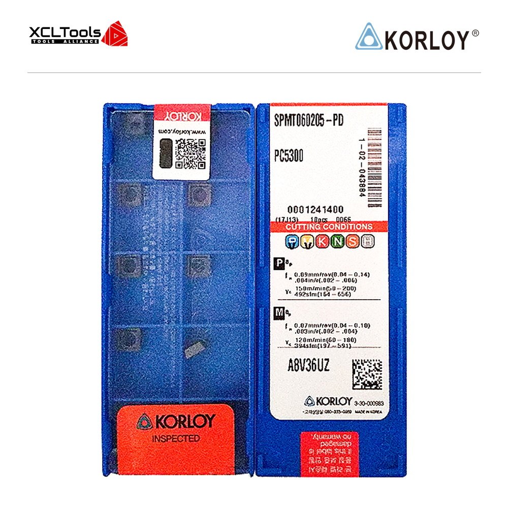 Korloy SPMT060205-PD PC5300 CNC Cutting Insert - XCLTOOLS Korloy SPMT060205-PD PC5300 CNC Cutting Insert - XCLTOOLS