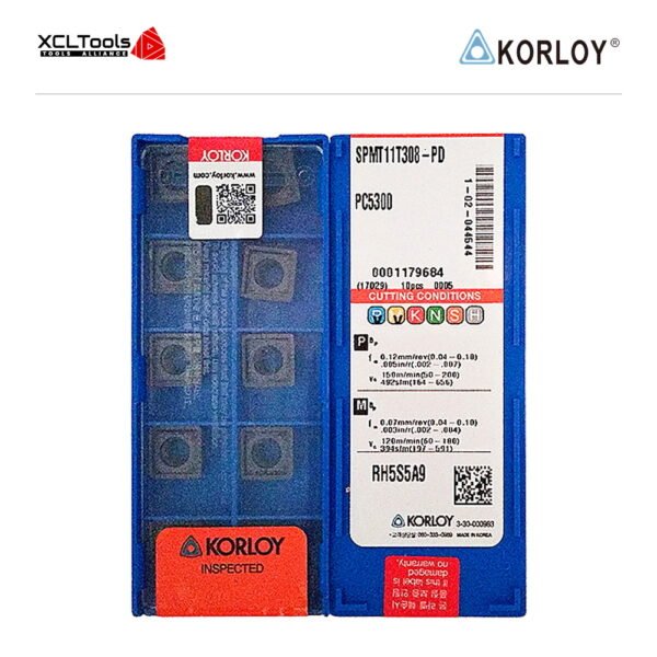 Korloy SPMT11T308-PD PC5300 CNC Cutting Insert - XCLTOOLS