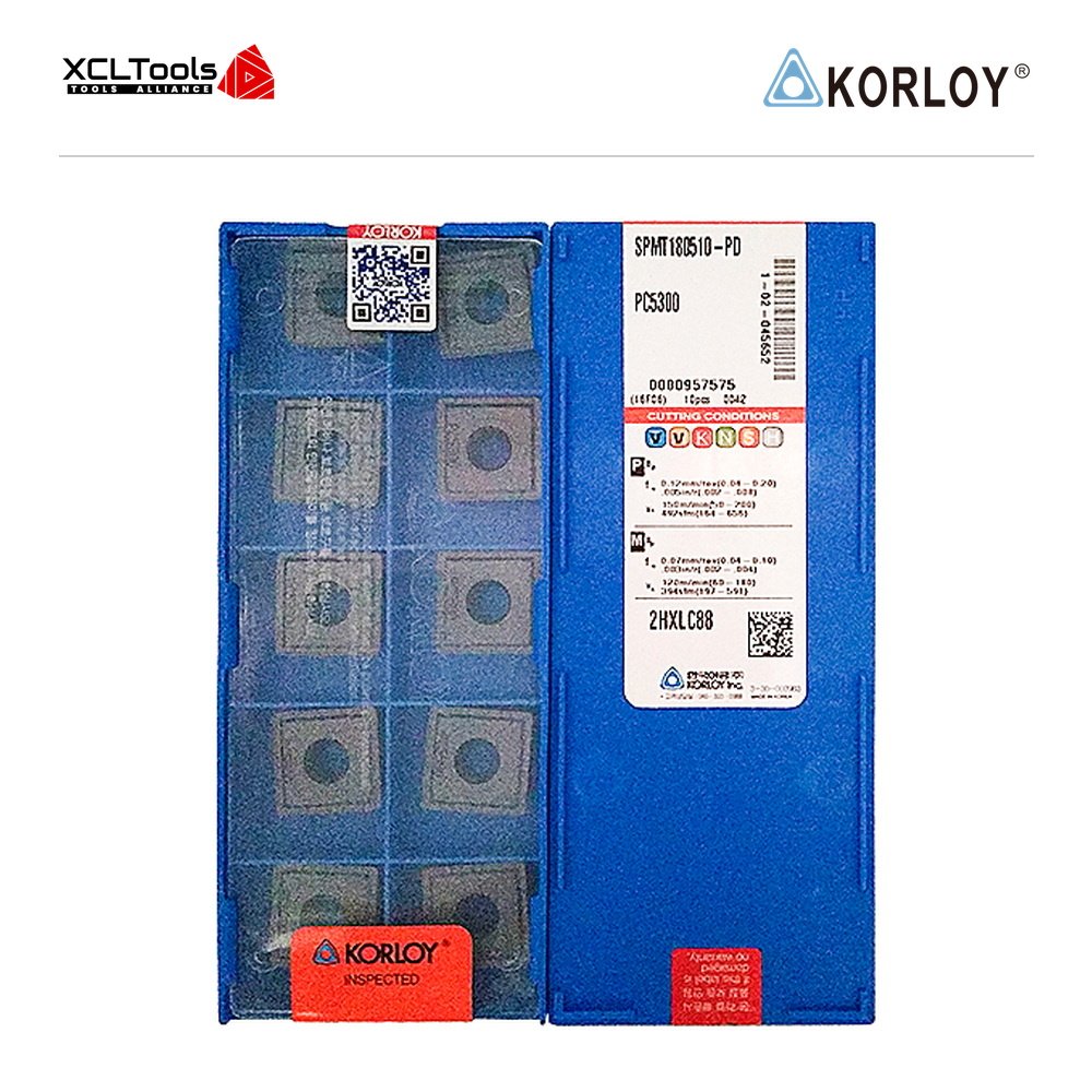 Korloy SPMT180510-PD PC5300 CNC Cutting Insert - XCLTOOLS Korloy SPMT180510-PD PC5300 CNC Cutting Insert - XCLTOOLS