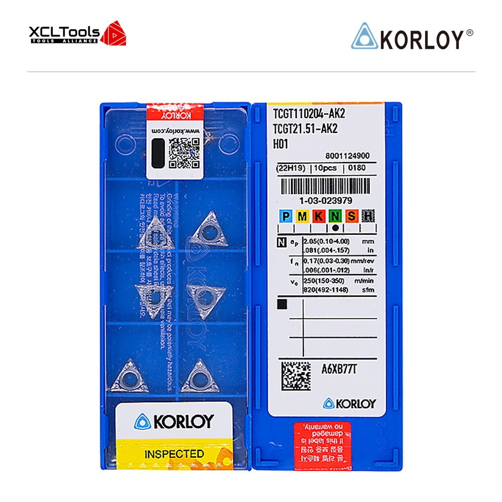 Korloy TCGT110204-AK2 H01 CNC Cutting Insert - XCLTOOLS Korloy TCGT110204-AK2 H01 CNC Cutting Insert - XCLTOOLS