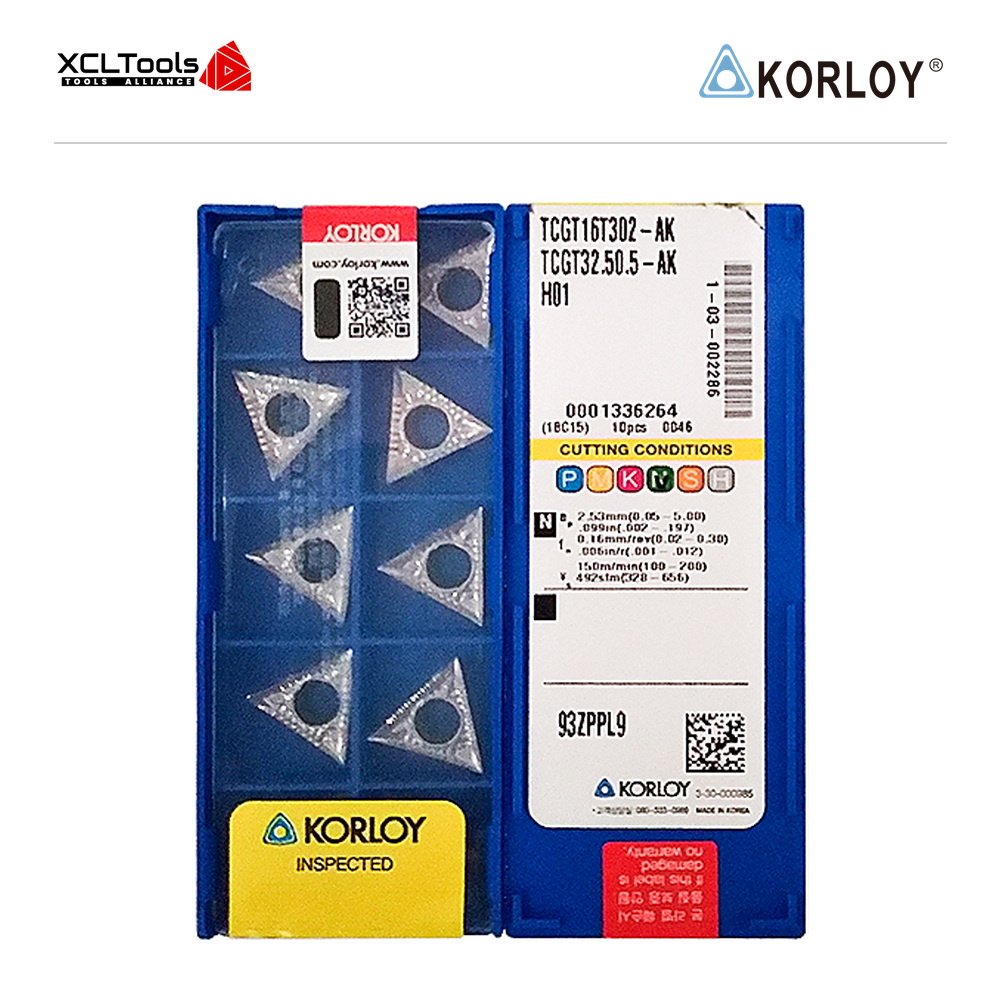 Korloy TCGT16T302-AK H01 CNC Cutting Insert - XCLTOOLS Korloy TCGT16T302-AK H01 CNC Cutting Insert - XCLTOOLS