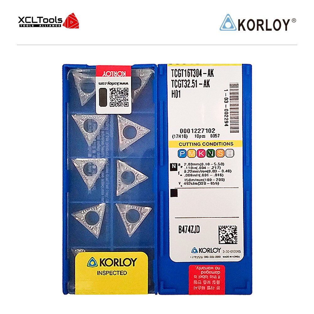 Korloy TCGT16T304-AK H01 CNC Cutting Insert - XCLTOOLS Korloy TCGT16T304-AK H01 CNC Cutting Insert - XCLTOOLS