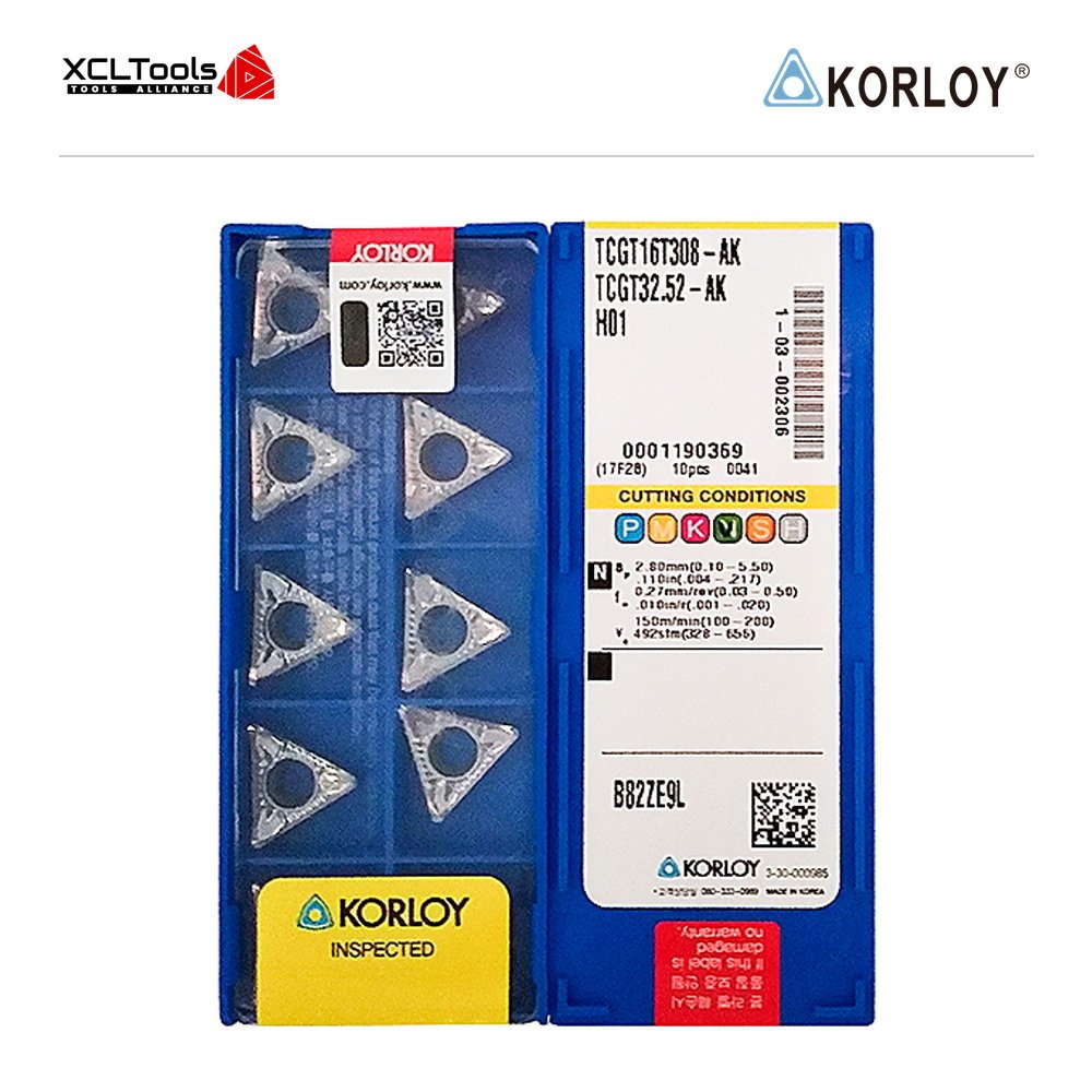 Korloy TCGT16T308-AK H01 CNC Cutting Insert - XCLTOOLS Korloy TCGT16T308-AK H01 CNC Cutting Insert - XCLTOOLS