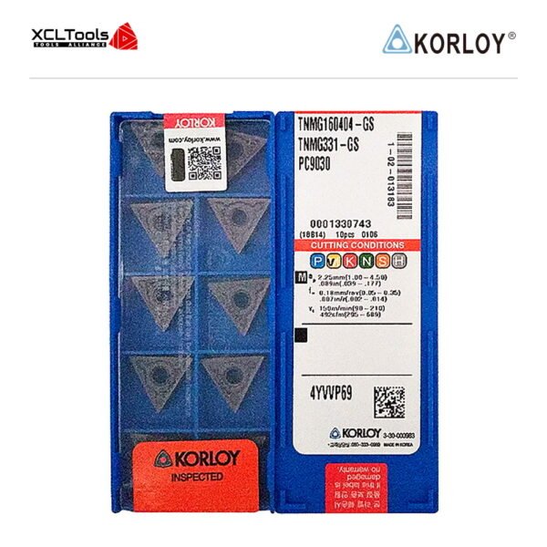 Korloy TNMG160404-GS PC9030 CNC Cutting Insert - XCLTOOLS