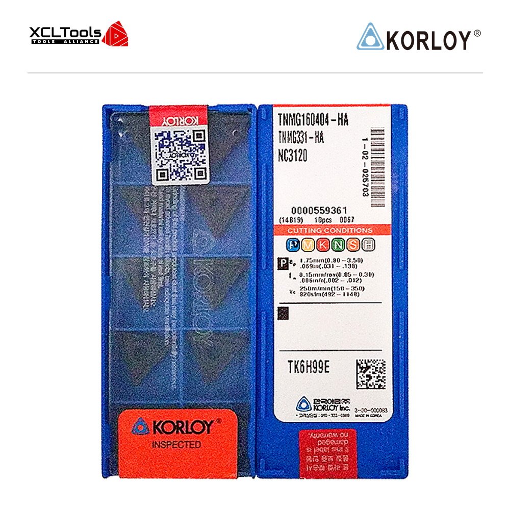 Korloy TNMG160404-HA NC3120 CNC Cutting Insert - XCLTOOLS Korloy TNMG160404-HA NC3120 CNC Cutting Insert - XCLTOOLS