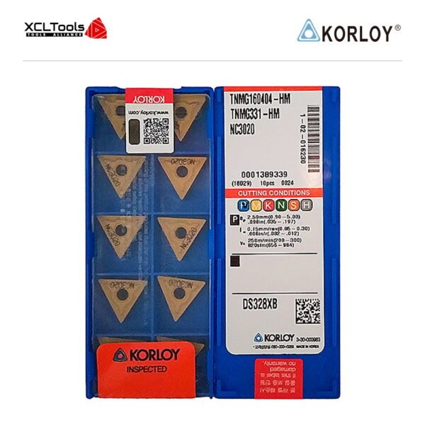 Korloy TNMG160404-HM NC3020 CNC Cutting Insert - XCLTOOLS