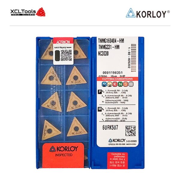 Korloy TNMG160404-HM NC3030 CNC Cutting Insert - XCLTOOLS