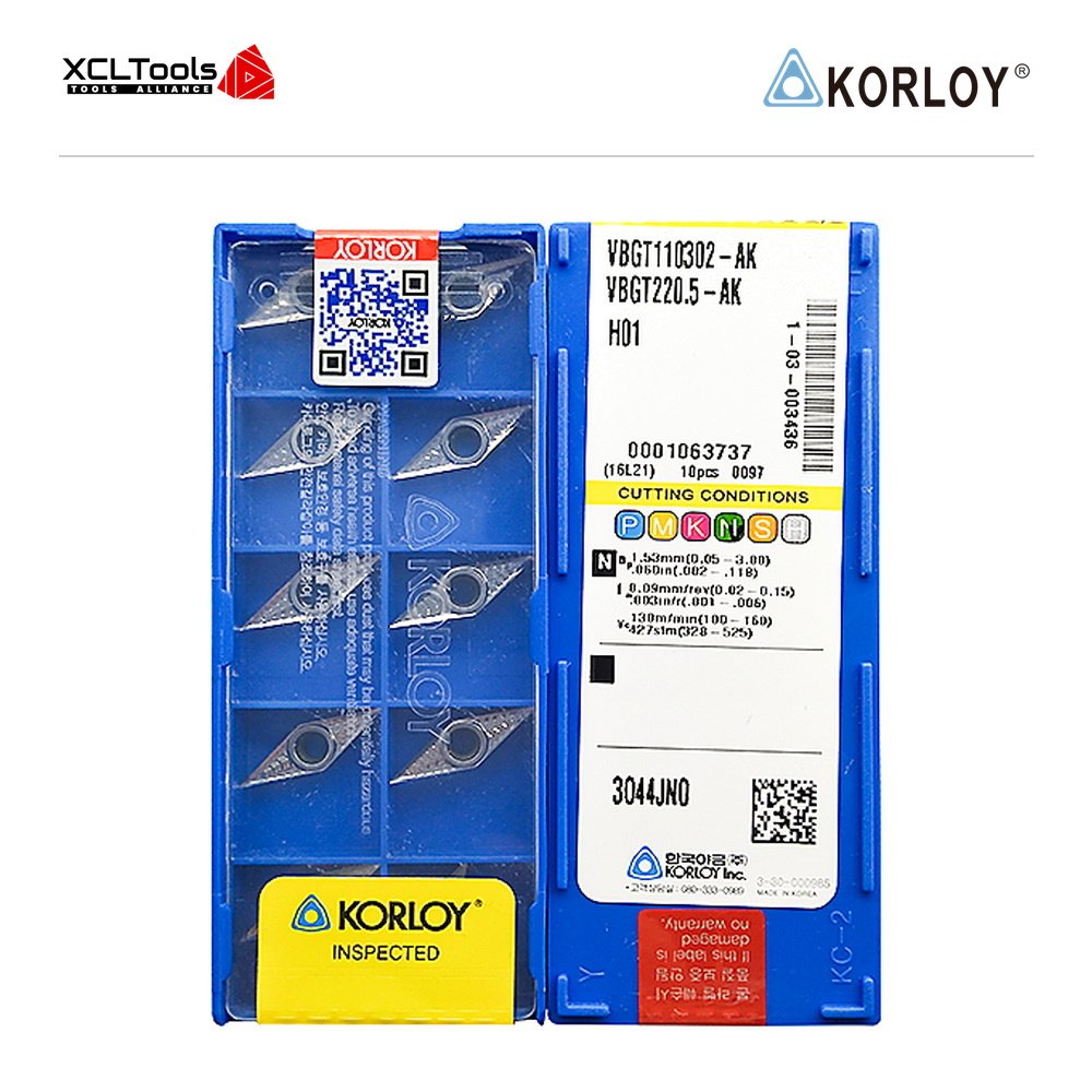 Korloy VBGT110302-AK H01 CNC Cutting Insert - XCLTOOLS Korloy VBGT110302-AK H01 CNC Cutting Insert - XCLTOOLS