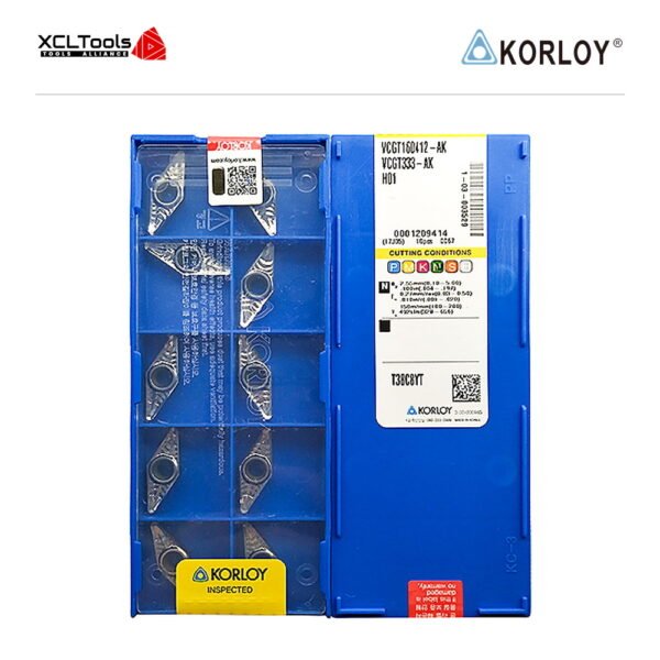 Korloy VCGT160412-AK H01 CNC Cutting Insert - XCLTOOLS