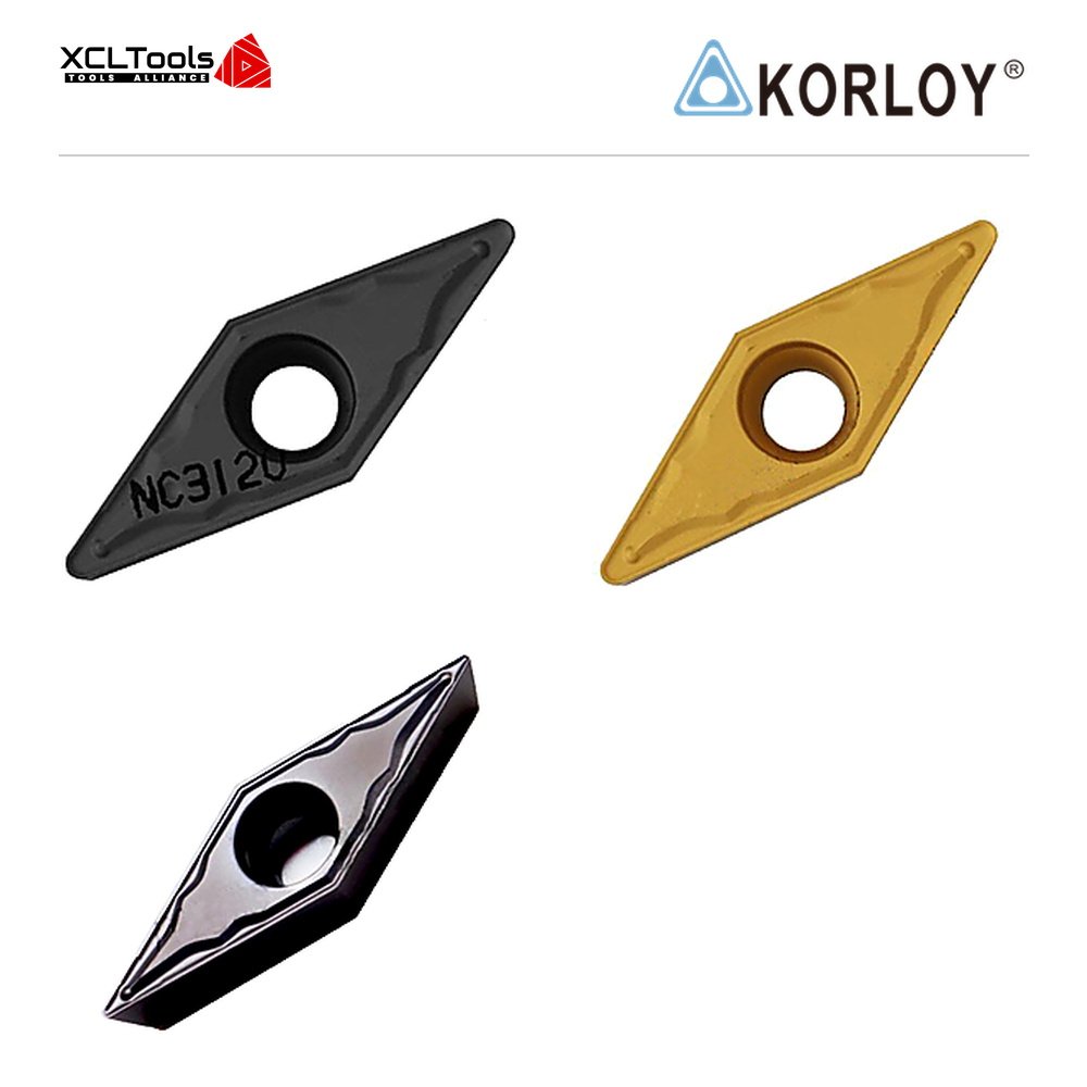 Korloy VCMT160404-HMP NC3030 CNC Cutting Insert - XCLTOOLS Korloy VCMT160404-HMP NC3030 CNC Cutting Insert - XCLTOOLS