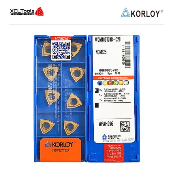 Korloy WCMT06T308-C20 NCM325 CNC Cutting Insert - XCLTOOLS