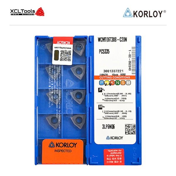 Korloy WCMT06T308-C20N PC5335 CNC Cutting Insert - XCLTOOLS