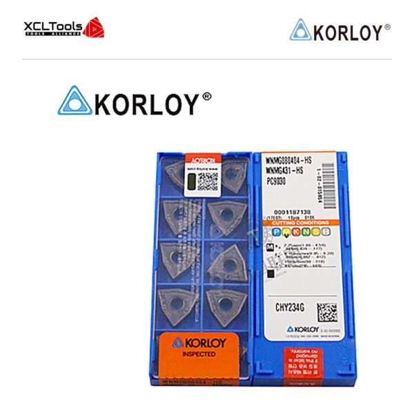 Korloy WNMG080404-HS PC9030 CNC Cutting Insert - XCLTOOLS
