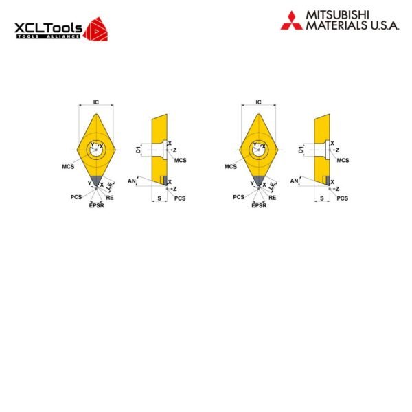 Mitsubishi carbide insert DCMW11T308 MC5015